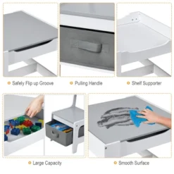 Costway Kids Table Chairs Set With Storage Boxes Blackboard Whiteboard Drawing GreyNature 20 Costway Kids Table Chairs Set With Storage Boxes Blackboard Whiteboard Drawing GreyNature -Roommates Store GUEST d64e06ad 990a 49ea ae1a 1dafe2b11073