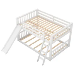 Wood Bunk Bed With Convertible Slide And Ladder-ModernLuxe -Roommates Store GUEST d72db879 927b 4fdc 90d3 df3255d5b995