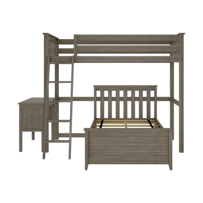 Max & Lily L-Shaped Twin Over Twin Bunk Bed With Desk 4 Max & Lily L-Shaped Twin Over Twin Bunk Bed With Desk - Image 2