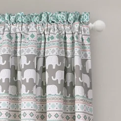 Elephant Striped Window Curtain Panels - Lush Décor