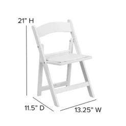 Emma And Oliver 10 Pack Kids White Resin Folding Event Party Chair With Vinyl Padded Seat -Roommates Store GUEST d9cae2f0 d3db 42eb af80 cd5fcfc4b395