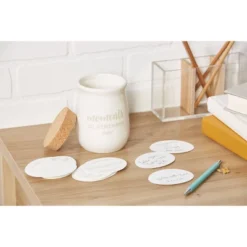 Pearhead Ceramic Gratitude Token Jar - White 8 Pearhead Ceramic Gratitude Token Jar - White -Roommates Store GUEST da9f3ea7 8cda 4a38 9329 48f2da693511