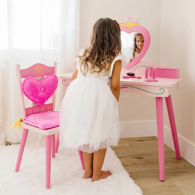 Princess Vanity Table And Chair Set - WildKin 6 Princess Vanity Table And Chair Set - WildKin - Image 4