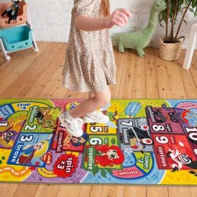 KC CUBS | DC Super Hero Girls Kids Hopscotch Number Counting Educational Learning & Game Play Nursery Bedroom Classroom Rug Carpet, 2' 7" X 6' 0" 5 KC CUBS | DC Super Hero Girls Kids Hopscotch Number Counting Educational Learning & Game Play Nursery Bedroom Classroom Rug Carpet, 2' 7" X 6' 0" - Image 3