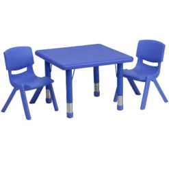 Flash Furniture 24" Square Plastic Height Adjustable Activity Table Set With 2 Chairs 22 Flash Furniture 24" Square Plastic Height Adjustable Activity Table Set With 2 Chairs -Roommates Store GUEST ddb30316 5d61 442f b6dc b920b4a86ddc