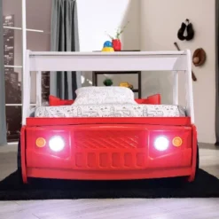 Twin Kamphora Fire Truck Engine Youth Bed - Red - MiBasics -Roommates Store GUEST e2b88023 e0ed 46a6 8353 a3f16798a58c