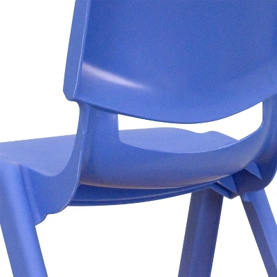 Emma And Oliver 2 Pack Plastic Stackable School Chair With 12"H Seat, Preschool Seating 7 Emma And Oliver 2 Pack Plastic Stackable School Chair With 12"H Seat, Preschool Seating - Image 5