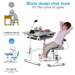 Costway Children Desk Chair Set Adjustable Study Table Drawer 15 Costway Children Desk Chair Set Adjustable Study Table Drawer -Roommates Store GUEST e52e9349 6186 4731 8f3e 7e4aa7189a3c