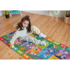 KC CUBS | Looney Tunes Boy & Girl Kids Hopscotch Number Counting Educational Learning & Game Play Nursery Bedroom Classroom Rug Carpet, 2' 7" X 6' 0" -Roommates Store GUEST e5ecc781 9dde 44fc bcaa dda07568aded