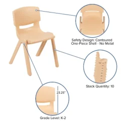 Flash Furniture 2 Pack Plastic Stackable School Chair With 13.25" Seat Height -Roommates Store GUEST e692b49a c809 4b9c bc72 afb8f69426cc
