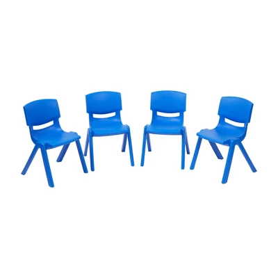ECR4Kids Plastic School Stack Chair For Indoors And Outdoors, 12in Seat Height, 4-Pack 9 ECR4Kids Plastic School Stack Chair For Indoors And Outdoors, 12in Seat Height, 4-Pack - Image 7