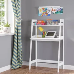 Kids' Desk With Ladder Shelf Storage And 2 Bonus Magnetic Art Display Bars White - RiverRidge Home 20 Kids' Desk With Ladder Shelf Storage And 2 Bonus Magnetic Art Display Bars White - RiverRidge Home -Roommates Store GUEST e76461f9 1050 4bd6 9ae5 4c8619ccf4d2