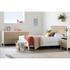 Munich 2 Drawer Nightstand - White/Soft Elm - South Shore 13 Munich 2 Drawer Nightstand - White/Soft Elm - South Shore -Roommates Store GUEST e76e5db2 c47b 41cd afa4 4174a929a998