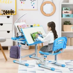 Costway Height Adjustable Kids Desk Chair Set Study Drawing W/Lamp & Bookstand 16 Costway Height Adjustable Kids Desk Chair Set Study Drawing W/Lamp & Bookstand -Roommates Store GUEST e7d2a336 971d 4305 b13d f5dfa3e1972d