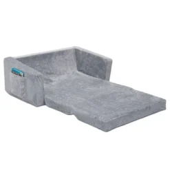 Delta Children Kids' Serta Perfect Sleeper Extra Wide Comfy 2-in-1 Flip Open Convertible Sofa To Lounger - Gray -Roommates Store GUEST e96f527b 857d 40a4 96fe 2782f7005e6f
