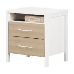 Munich 2 Drawer Nightstand - White/Soft Elm - South Shore 19 Munich 2 Drawer Nightstand - White/Soft Elm - South Shore -Roommates Store GUEST ee832656 4a0f 47a8 94e9 7b293e4c9fc9