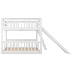 Wood Bunk Bed With Convertible Slide And Ladder-ModernLuxe -Roommates Store GUEST ef61deed 78c4 4be3 a297 e60688d41b95