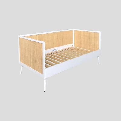 Rattan And Wood Kids' Daybed White - Pillowfort™ 8 Rattan And Wood Kids' Daybed White - Pillowfort™ - Image 6