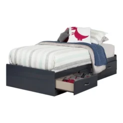 Twin Ulysses Mates Bed With 3 Drawers Blueberry - South Shore -Roommates Store GUEST f1f29c29 a6f9 49d8 bfca 2a94b3f9475e