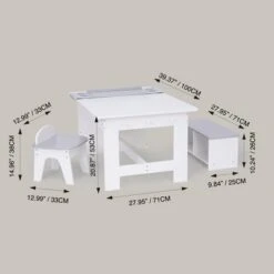 Fantasy Fields - Little Artist Monet Play Art Table Kids Furniture - White/Gray -Roommates Store GUEST f243e9b6 c00c 470b 815a fbb1a04c020c