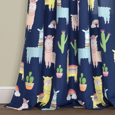 52"x84" Make A Wish Southwest Llama Cactus Window Curtain Panels Set - Lush Décor 5 52"x84" Make A Wish Southwest Llama Cactus Window Curtain Panels Set - Lush Décor - Image 3