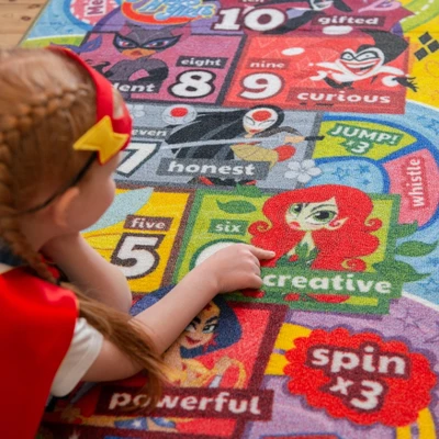 KC CUBS | DC Super Hero Girls Kids Hopscotch Number Counting Educational Learning & Game Play Nursery Bedroom Classroom Rug Carpet, 2' 7" X 6' 0" 7 KC CUBS | DC Super Hero Girls Kids Hopscotch Number Counting Educational Learning & Game Play Nursery Bedroom Classroom Rug Carpet, 2' 7" X 6' 0" - Image 5