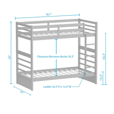 Glenwillow Home Plana Solid Wood Bunk Bed 7 Glenwillow Home Plana Solid Wood Bunk Bed - Image 5