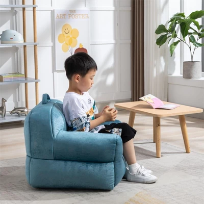 Arlo Kids Bean Bag Chairs,25.6" Velvet Fabric Memory Foam Small Bean Bag Chair For Kids -Maison Boucle 5 Arlo Kids Bean Bag Chairs,25.6" Velvet Fabric Memory Foam Small Bean Bag Chair For Kids -Maison Boucle - Image 3