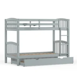 Glenwillow Home Arca Solid Wood Twin Over Twin Bunk Bed -Roommates Store GUEST fc98c6f0 af0f 466e b351 4ac9a795bab7