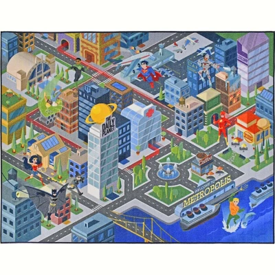 KC CUBS | Justice League Boy & Girl Kids Metropolis City Road Car Vehicle Traffic Educational Learning & Game Nursery Classroom Rug 12 KC CUBS | Justice League Boy & Girl Kids Metropolis City Road Car Vehicle Traffic Educational Learning & Game Nursery Classroom Rug - Image 10